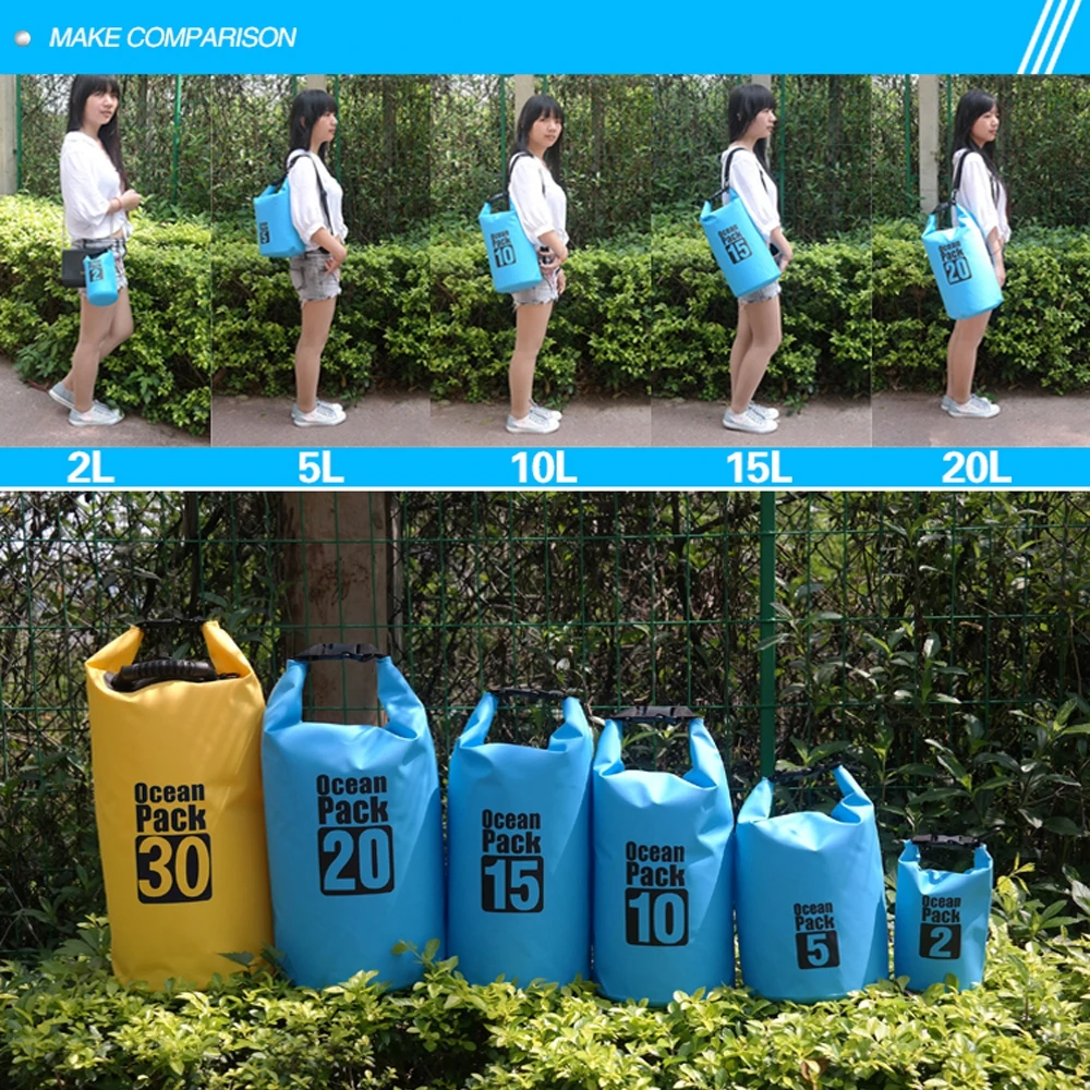 10/20L portátil impermeable mochila de excursión que acampa Kayaking natación bolsas River Trekking bolsas deriva Doulder bolsas 10/20L portátil impermeable mochila de excursión que acampa Kayaking natación bolsas River Trekking bolsas deriva Doulder bolsas