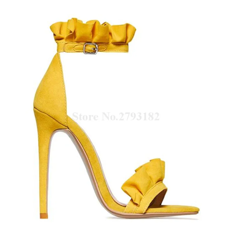 purple and yellow heels