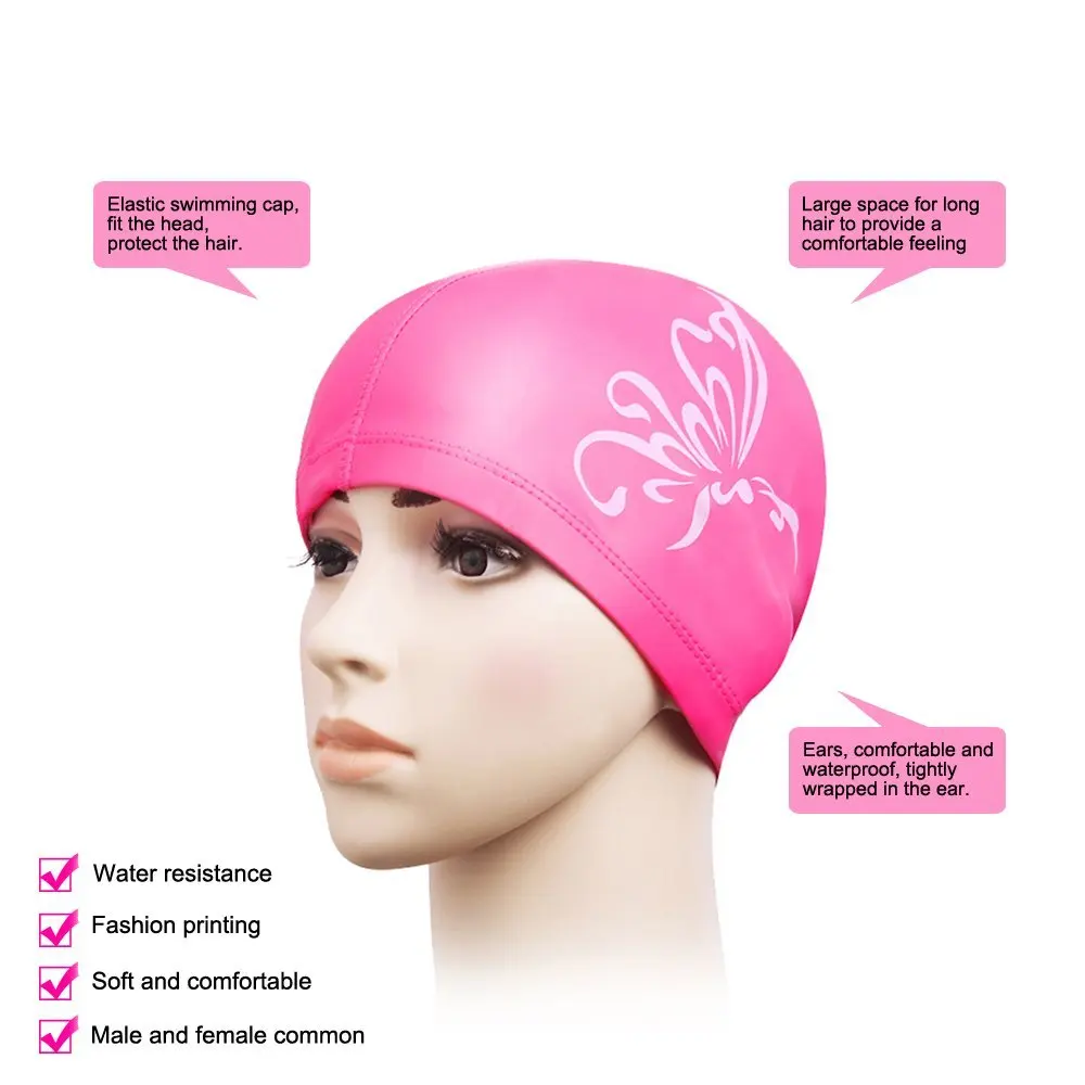 Buy Swimming Cap Waterproof Swim PU Cap Bathing Cap