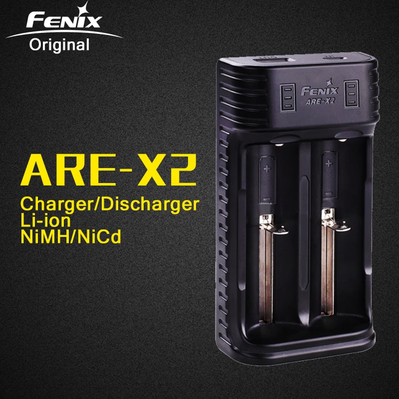 

Original Fenix ARE-X2 Smart Battery Charger 5V USB Output Intelligent Battery Charger for 10440 14500 16340 18650 26650 AA AAA