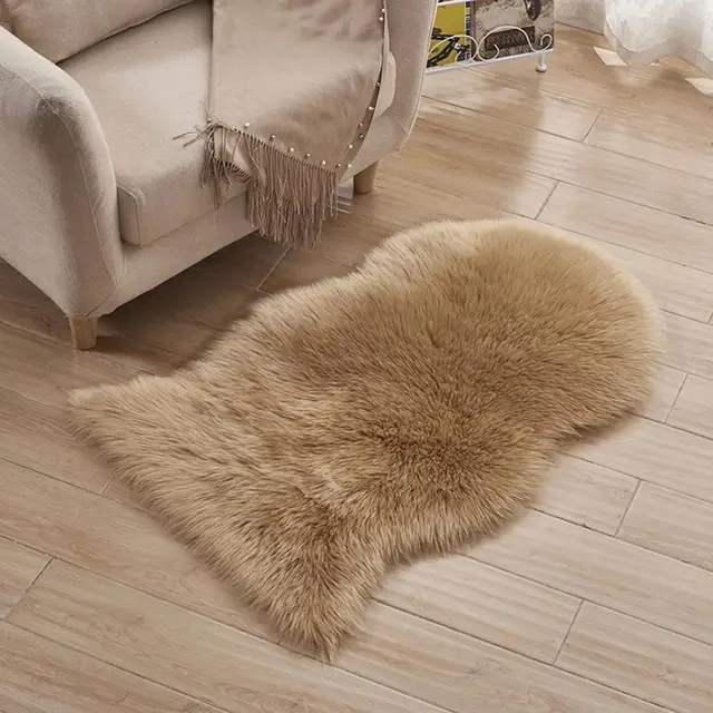 60*100CM mitated Wool Carpet for Living Room Bedroom Rugs Skin Fur