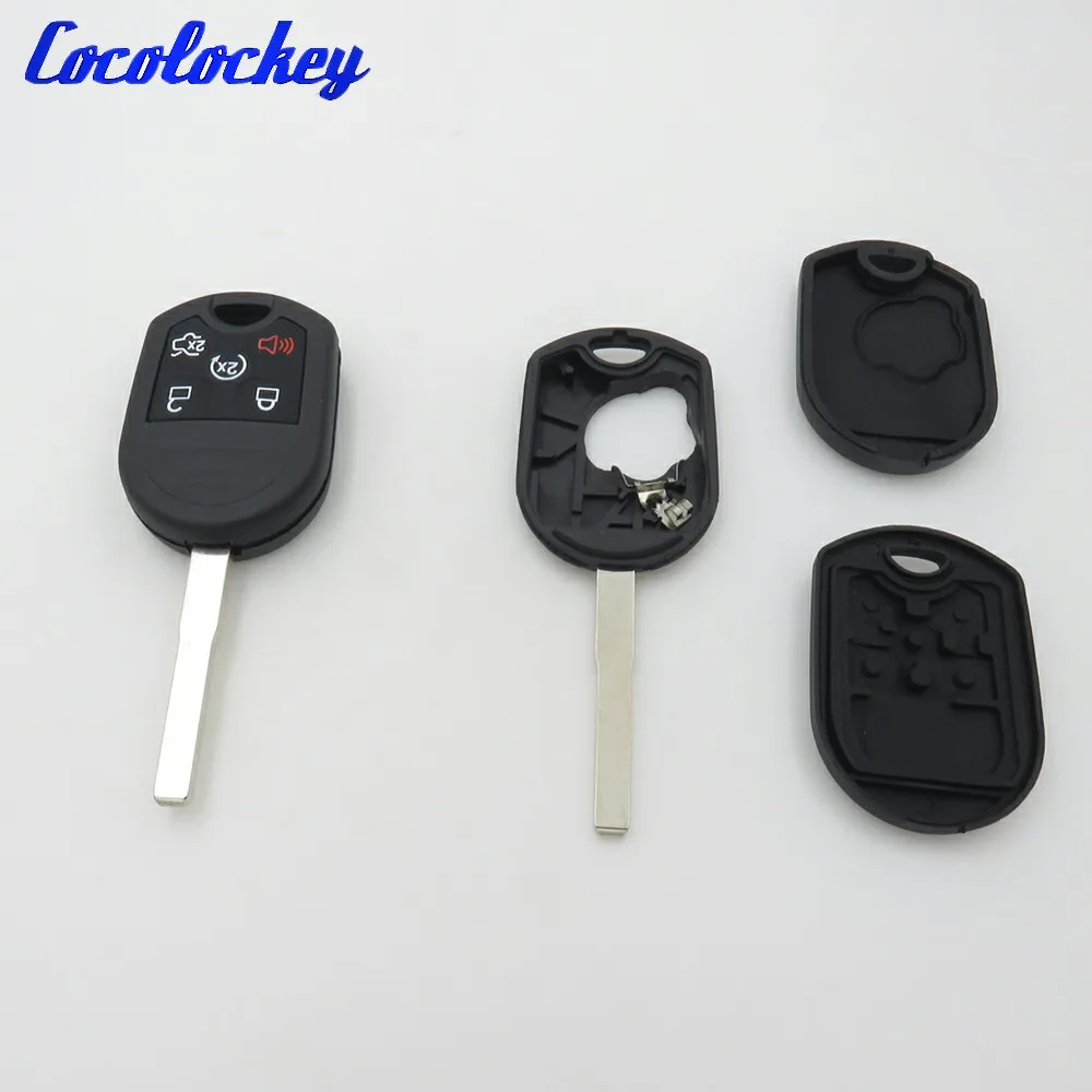 Cocolockey Replacement Car Key Shell Case for FORD F150 Mustang Expedition Remote Key 5 Button No Logo