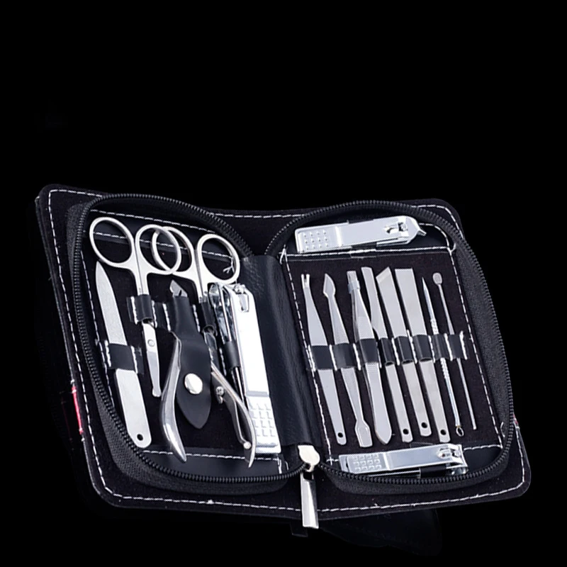 15 in 1 Manicure Set Nail Clipper Scissors Kit Utility Pedicure Scissors Tweezer Knife Nails Art