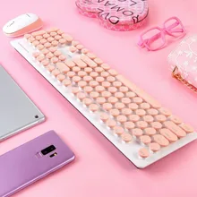 Новая Лига N520 Беспроводная панк механическая ручная клавиатура мышь набор игровая клавиатура и мышь