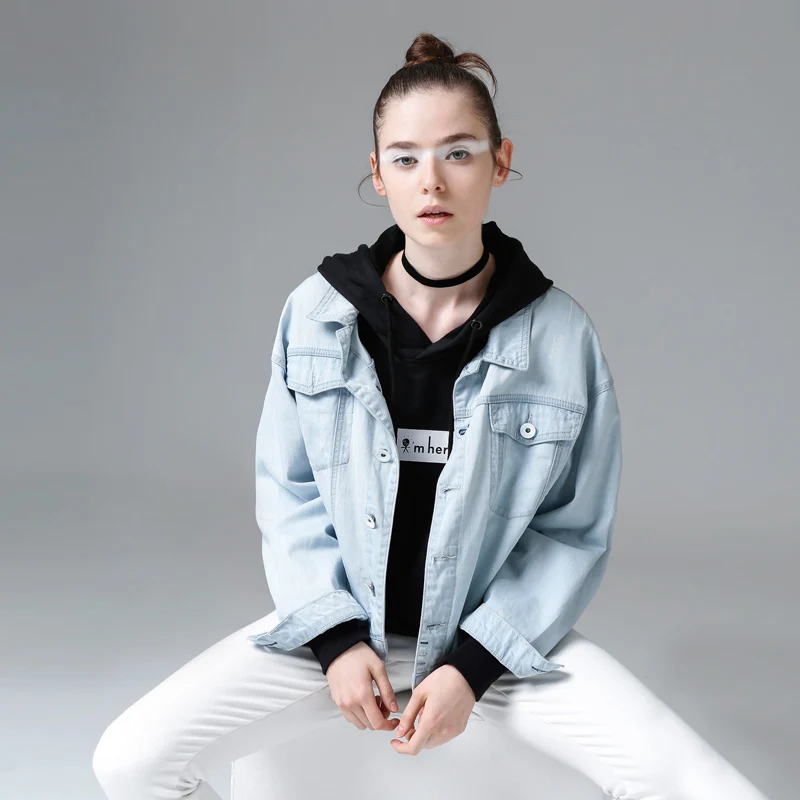 Ideal  Toyouth Jackets 2017 Spring Women Short Coats Fashion Batwing Sleeve Casual Woman Outerwear Jean Ja