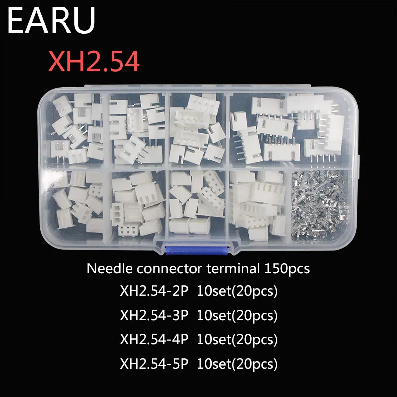 230 шт. XH2.54 2p 3p 4p 5 pin 2,54 мм шаг клеммный комплект/корпус/контактный разъем JST разъем провода соединители адаптер комплекты формата XH Box