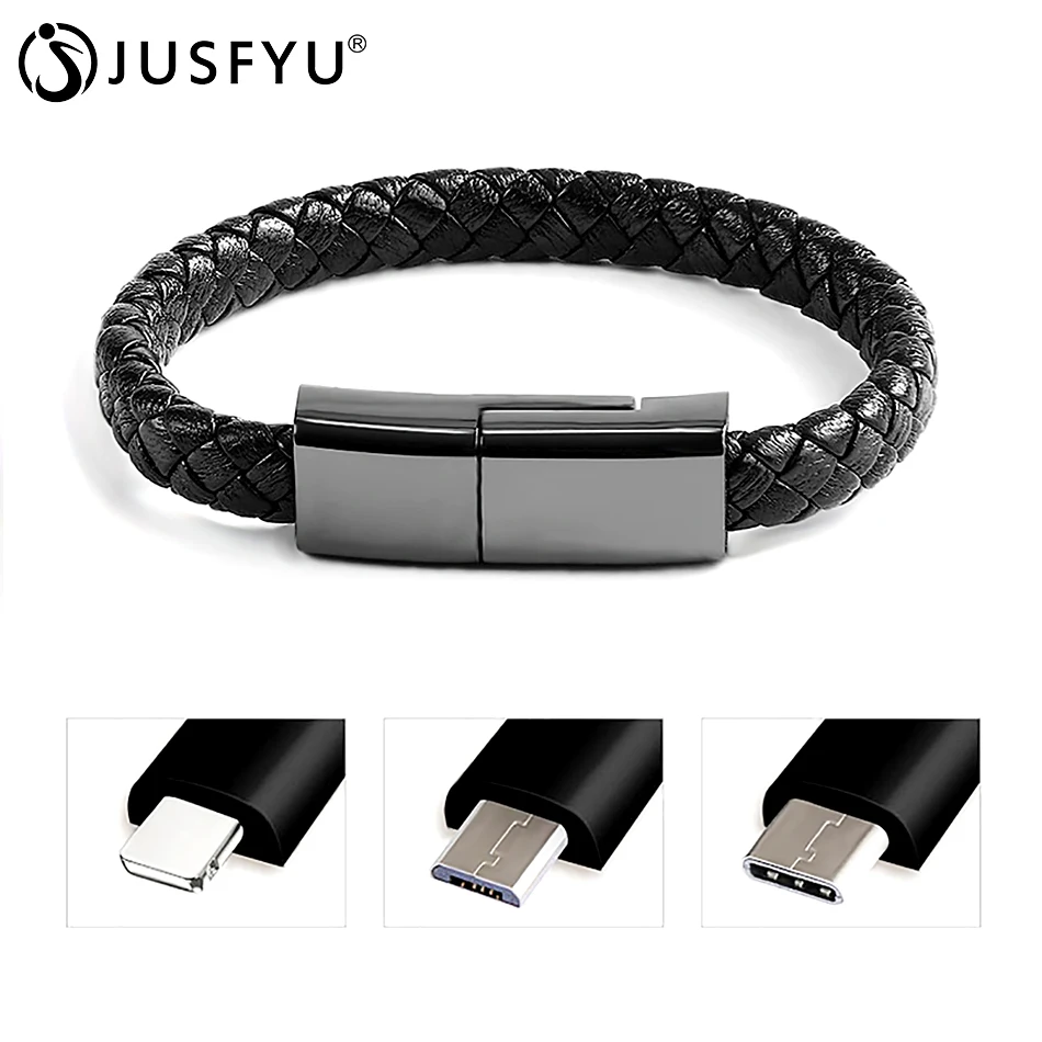 

Travel Fast USB Phone Chargers Bracelet Charger Data Charging Cable Sync Cord For iphone X 7 8 plus samsung S8 S9 Portable Cable