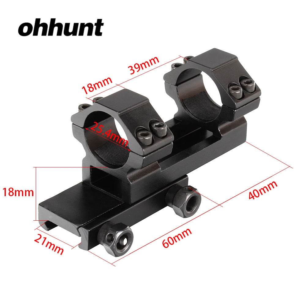 

ohhunt 25.4mm Offset 20mm Picatinny Weaver Rings Mount Bi-direction Dia Hunting Tactical Rifle Scope Mounts Accessories