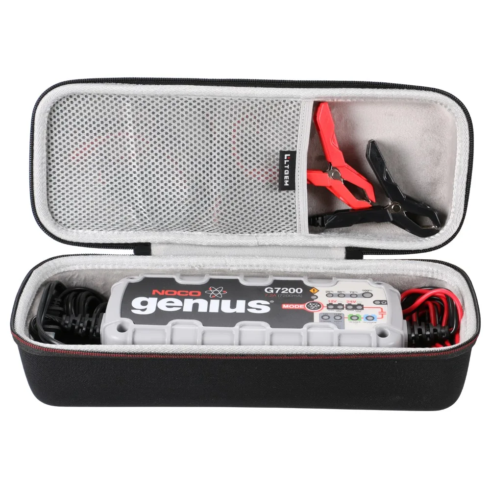 

LTGEM EVA Hard Case Compatible with NOCO Genius G7200 12V/24V 7.2A UltraSafe Smart Battery Charger - Travel Protective Carrying
