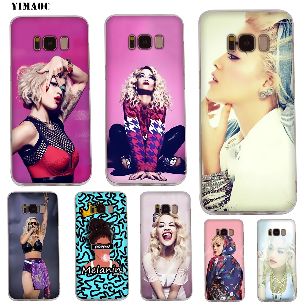 Мягкий ТПУ чехол YIMAOC Rita Ora для Galaxy j3 j5 j6 j7 A5 2016 2017 A6 A9 2018 Note 8 9 S7 edge S8 S9 S10 Plus S10e |
