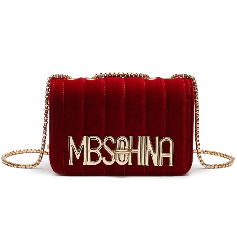 

handbag Red velvet luxury bag for women 2018 fashion chain female shoulder messenger bag Pink Ladies flap Crossbody Lady Tote 6z