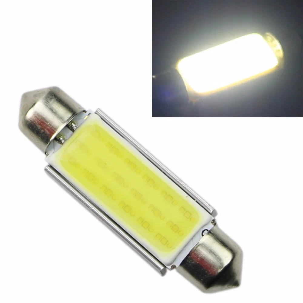 

White 42MM CANBUS COB 18 LED SMD Festoon Dome Interior Number Bulb 12V