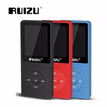 Ruizu английская версия ультра тонкий MP3 плеер с 4GB 8GB 16GB1. 8 дюймов экран может играть 80 h, RUIZU X02