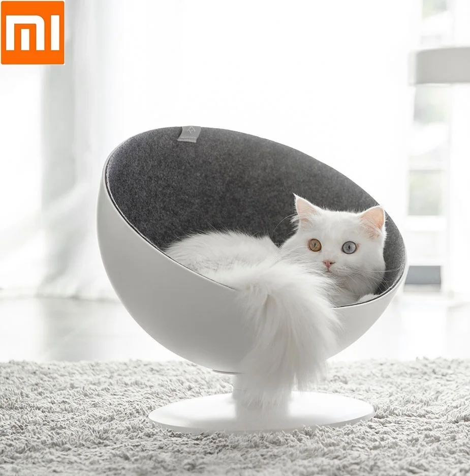 

Xiaomi Beautiful Fashion Boss chair shape Cat Bed Cat Nest 360 degree rotation Detachable Cushion Mat High grade Cat Nest