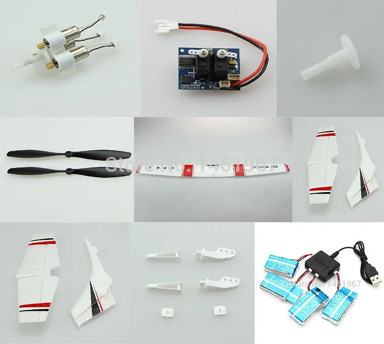 

Wltoys F949 RC RC Airplane spare parts propeller motor set gear Landing gear receiver glue Vulnerable accessory kit etc