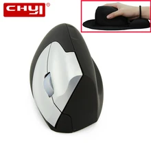 CHYI, беспроводная Вертикальная мышь, эргономичная, 2,4 ГГц, 1600 dpi, мышь для правой руки, комплект коврика для мыши, USB 2,0, приемник для ПК, ноутбука, рабочего стола