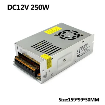 

Single Output Switching power supply DC12V 21A 250W Power Source 110V 220V AC to DC12V LED Driver Adapter for LED Strip light