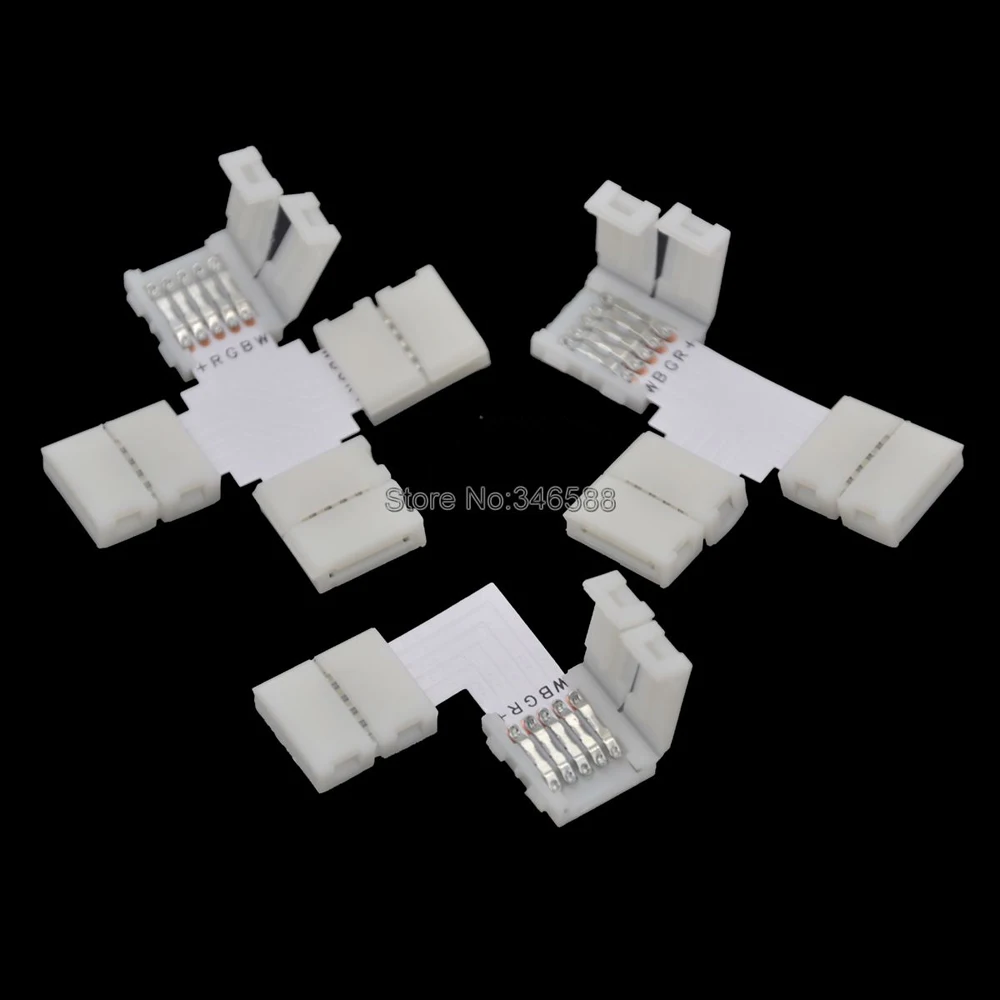 5 контактный RGBW RGBWW Светодиодная лента коннектор FPC PCB L T X угловой сплиттер Без