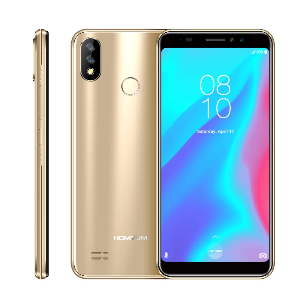 HOMTOM C8 5.5 inch HD+ 4G Smartphone 3000mAh 2GB RAM 16GB ROM Android 8.1 Quad Core Face ID Dual Back Cameras Mobile Cellphones