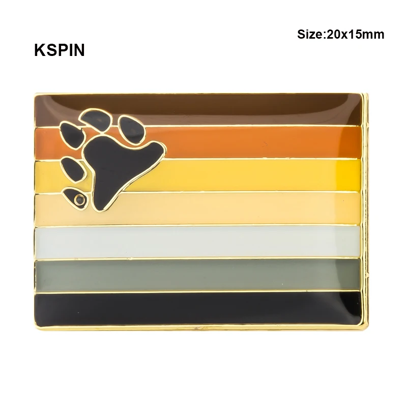 

Bear Pride Badge Symbol Pin Metal Badges Decorative Brooch Pins for Clothes Brooch Jewelry XY0154