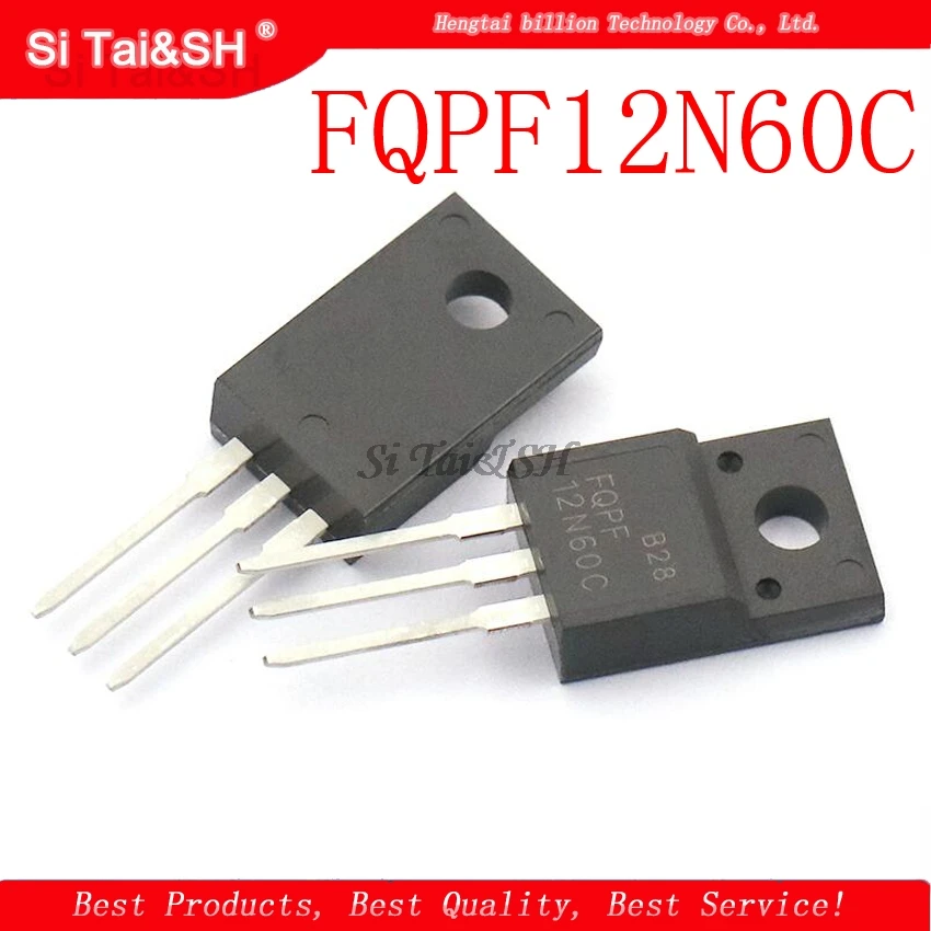 

10pcs FQPF12N60C 12N60C 12N60 600V 12A MOSFET N-Channel transistor TO-220F new original