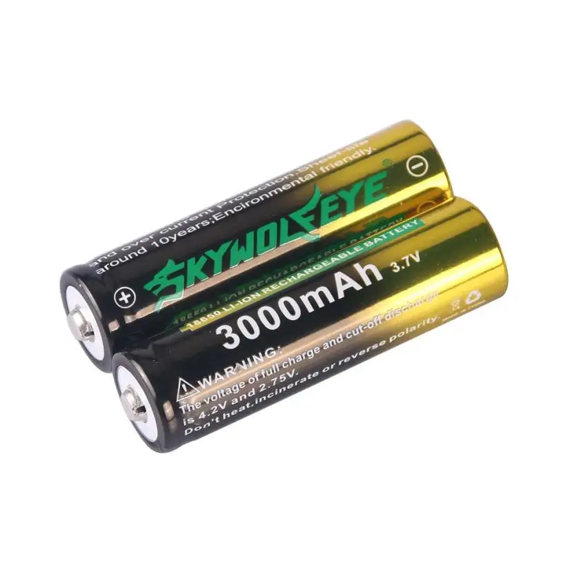 4x3000 mAh li ion 3 7 V 18650 перезаряжаемая батарея для фонарика лампа факел Путешествия