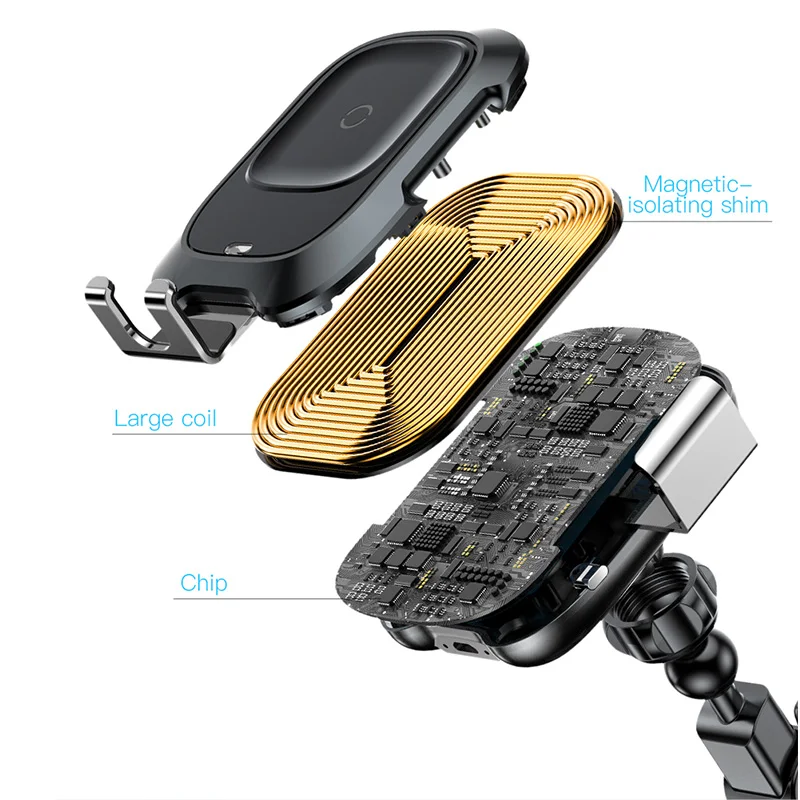 Baseus Qi автомобильное беспроводное зарядное устройство для iPhone X samsung умный ИК-датчик быстрая Беспроводная зарядка приборная панель автомобильный держатель телефона