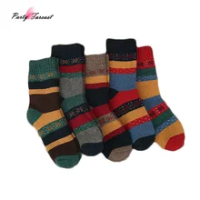 PF шерстяные Носки для девочек узоров Повседневное Для женщин Носки для девочек утепленные Теплые зимние носки для Обувь для девочек дышащие Chaussette милые Носки для девочек WZ011