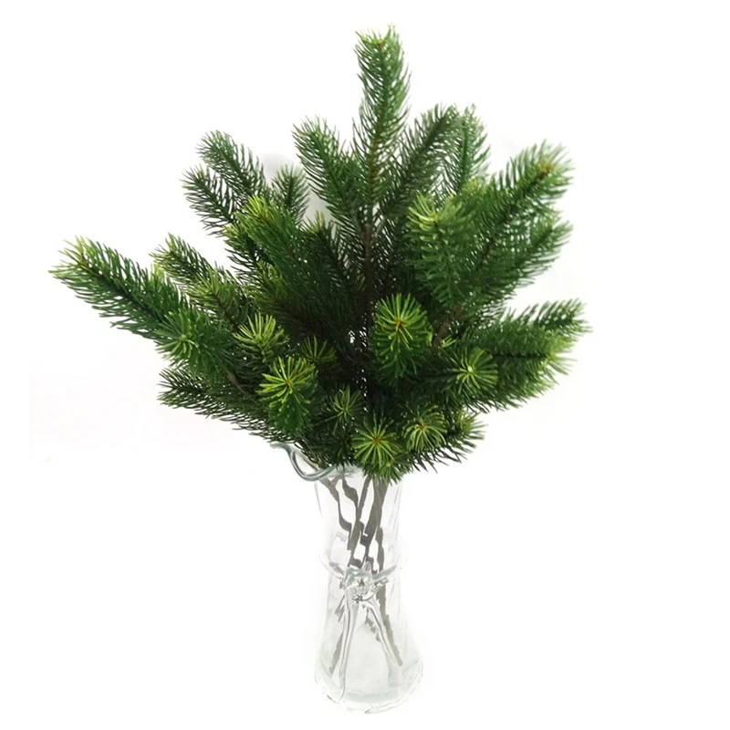 Artificial Plastic Green Pine Plants Branches Wedding Home Party Decorations DIY ChristmasTree Handcraft Accessories