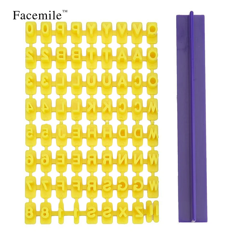 

Alphabet Number letter Impress Set cookie biscuit stamp embosser cutter cake fondant DIY Gift 01098