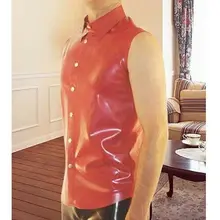 Новое латексное пальто резиновое пальто без рукавов Ganzanzug размер мужской XXL