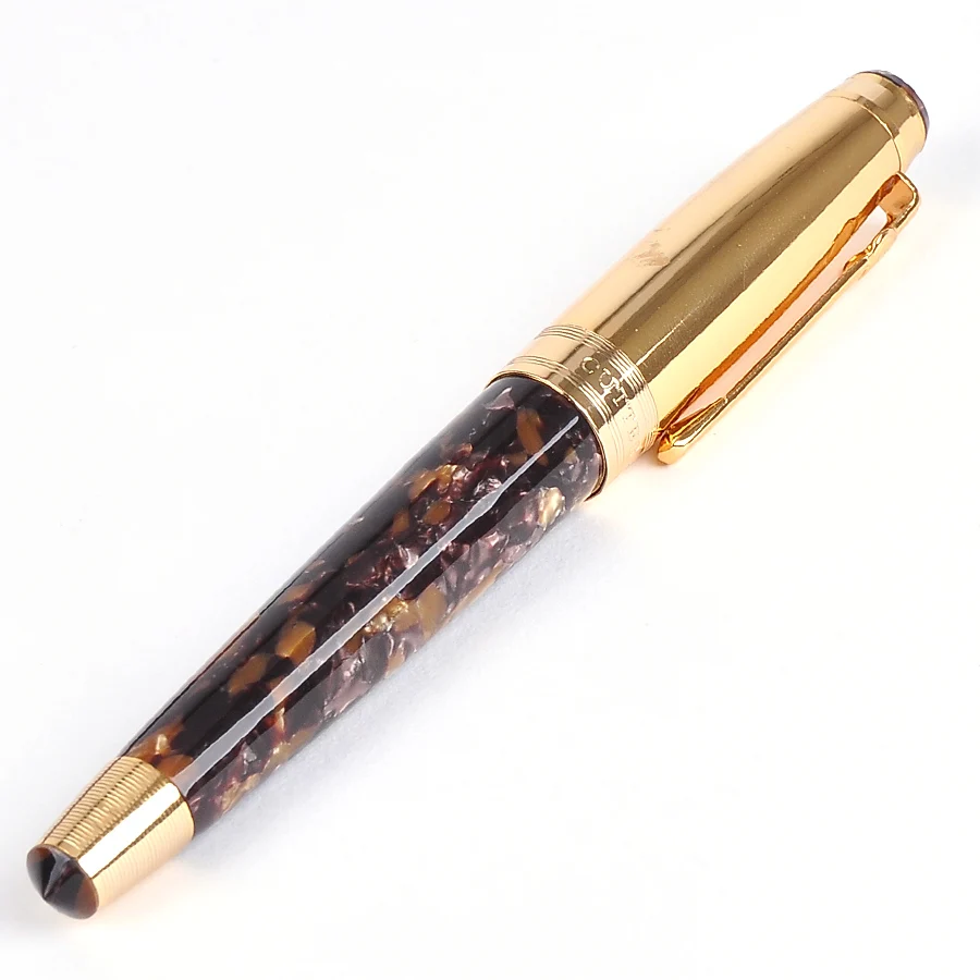 High end Duke Gold Trim Rollerball Pen Black Ink Medium Refill Metal Ballpoint Pens for Writing