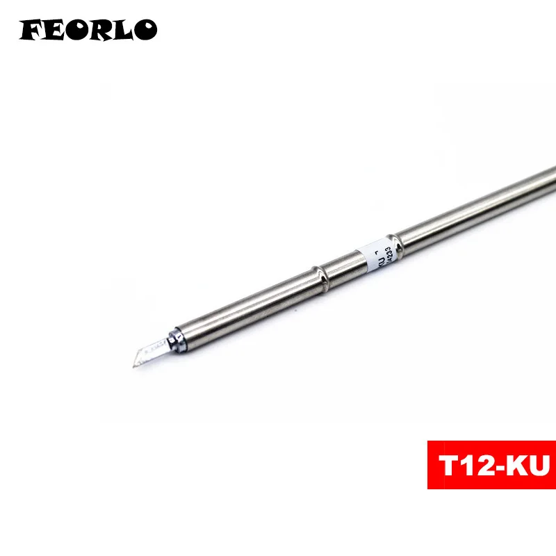 FEORLO 1 шт. ПАЯЛЬНЫЕ НАКОНЕЧНИКИ T12 для HAKKO T12-ILS D24 D08 I IL K KU ПАЯЛЬНЫЕ НАКОНЕЧНИКИ паяльные сварочные наконечники