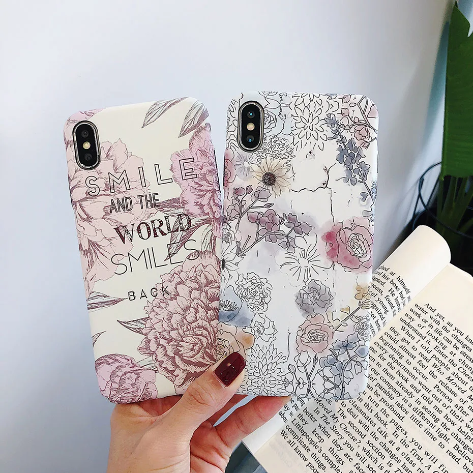 MOUSEMI Luxury Case For iPhone 8 Case Flower For Apple 8 Plus Girls Phone Cases Cute Pink 7 6 X Xs Max Xr Case For iPhone 8 Case (4)