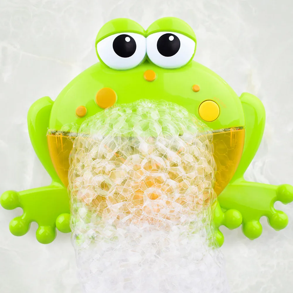 HINST большая лягушка Автоматическая Bubble Maker воздуходувы 12 музыка песня для ванной игрушки для ребенка принести много счастья JAN18
