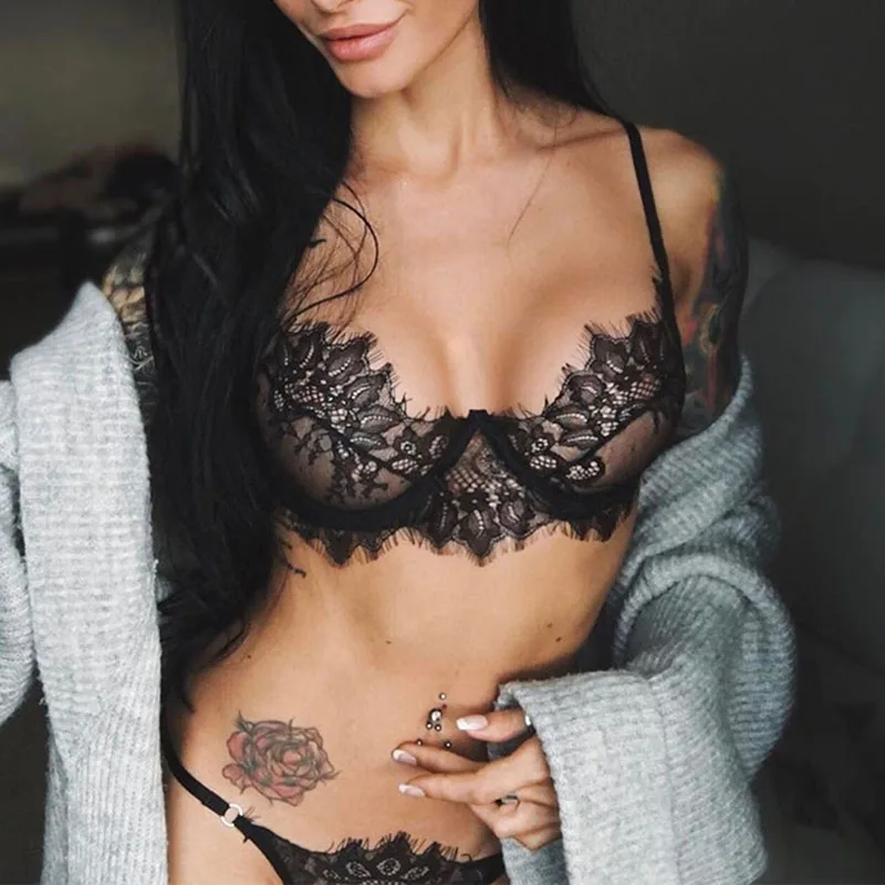New Women Sexy Lingerie Lace Push Up Vest TopStraps Bra Hollow Out Panties Bra set Underwear Women Lingerie New Women Sexy Lingerie Lace Push Up Vest TopStraps Bra Hollow Out Panties Bra set Underwear Women Lingerie