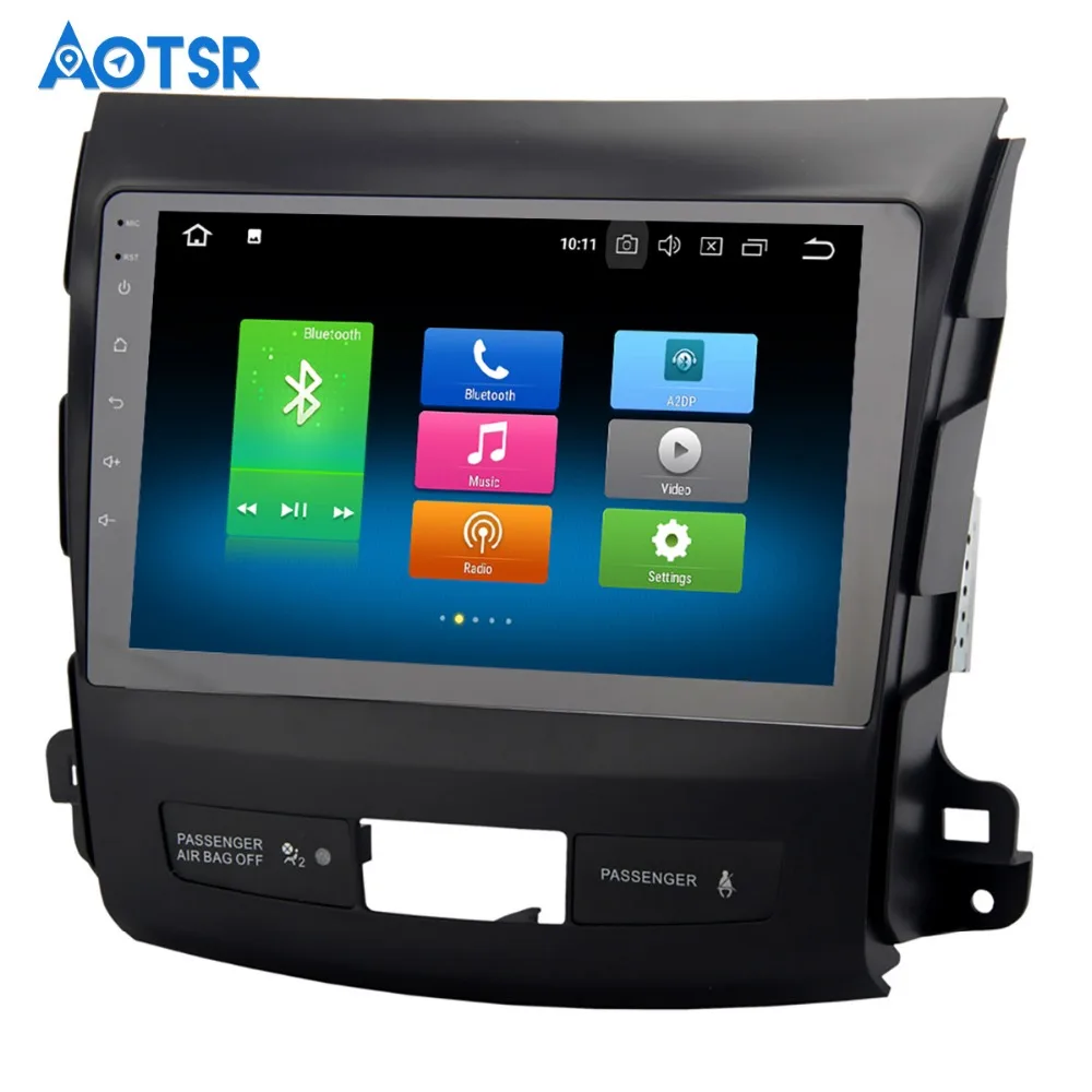 Discount 9"IPS Android 8.0 Car GPS Radio Player for Mitsubishi Outlander 2007-2011 with Octa Core 4GB+32GB GPS map Navigation Multimedia 3