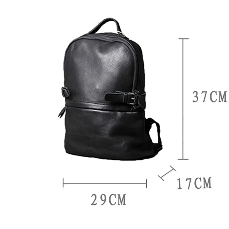 AETOO коровьей двойной Сумка кожаный школьный рюкзак ручной работы простой классический для мужчин и женщин компьютер