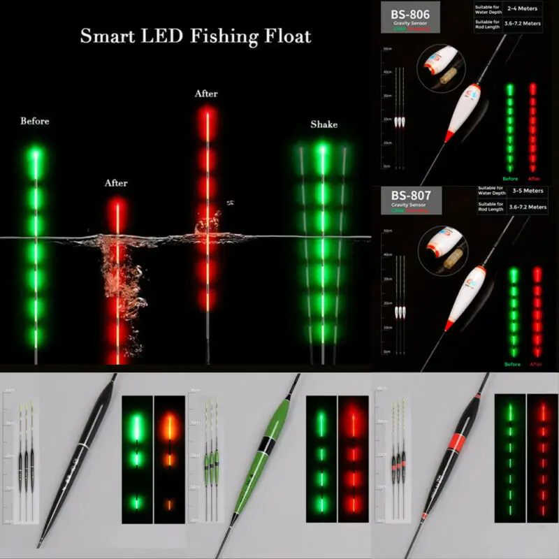 

Smart Fishing Float Glowing LED Fishing Bobber Night Luminous Fishing Float