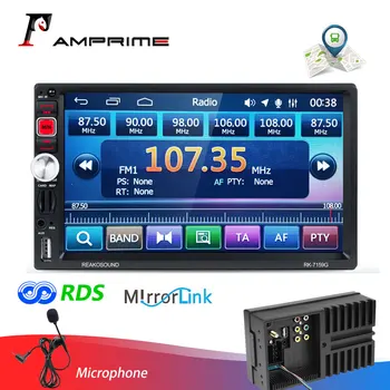 

AMPrime 2 Din Car Stereo Radio MP5 Player 7'' Touch Screen 2 Din Autoradio Bluetooth GPS FM AM Mirror Link Car Multimedia Player
