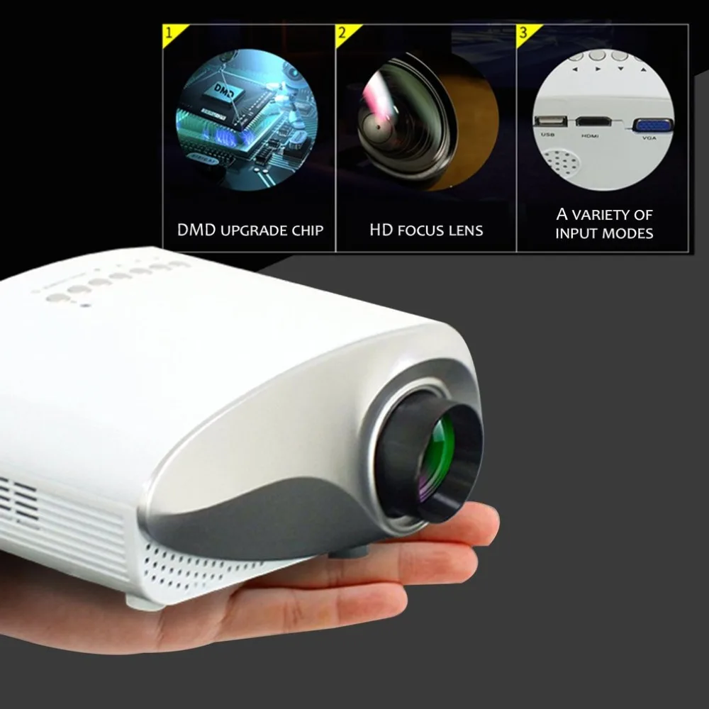 Portable Size 3D Full HD 1080P Home Use Projector LED Multimedia Home Theater Video Projector VGA HDMI TV AV White UK P Portable Size 3D Full HD 1080P Home Use Projector LED Multimedia Home Theater Video Projector VGA HDMI TV AV White UK P