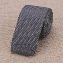 HH-313, Hi-Tie, повседневный стиль, серый галстук на шею, 6 см, вязаный облегающий узкий галстук Gravatas, Модный классический однотонный деловой мужской галстук на шею