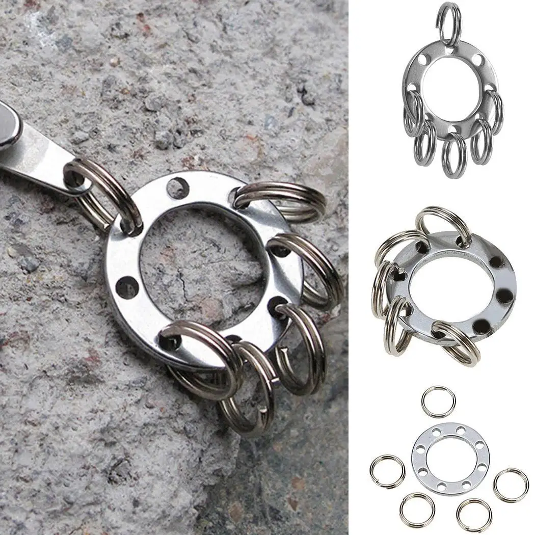 

EDC Outdoor Steel Rope Burglar Keychain Multi-Tool Tactical Retractable Key Chain Camping Key Ring Outdoor Camping Travel Kits
