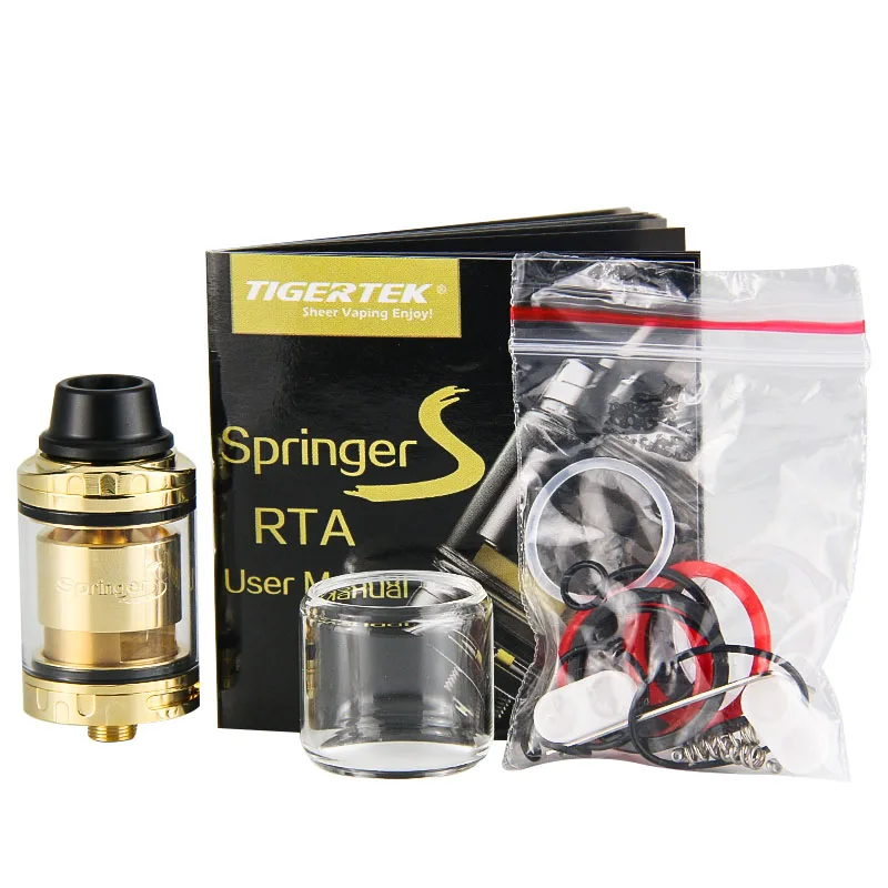 Оригинальный Ремонтопригодный резервуар для электронной сигареты Tigertek Spring S RTA 2 0