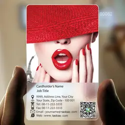 Y0047 парикмахерские с дополнительной печать белым цветом красные губы бесплатная дизайн визитная карточка печати