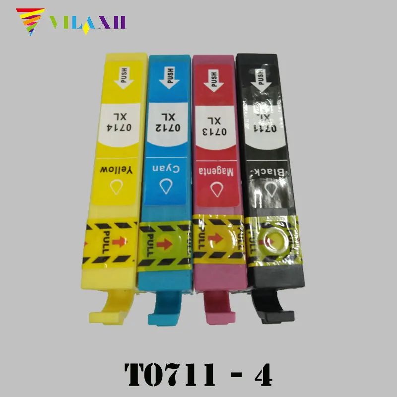 Vilaxh T0711 чернильный картридж для Epson Stylus DX4000 DX4050 DX4400 DX4450 DX5000 SX100 SX200 DX8400 DX8450 DX9400 DX9400F