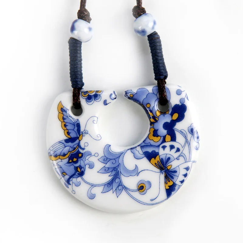 Fashion China Ceramic color glaze  sunflower necklace  elegant Nice gift