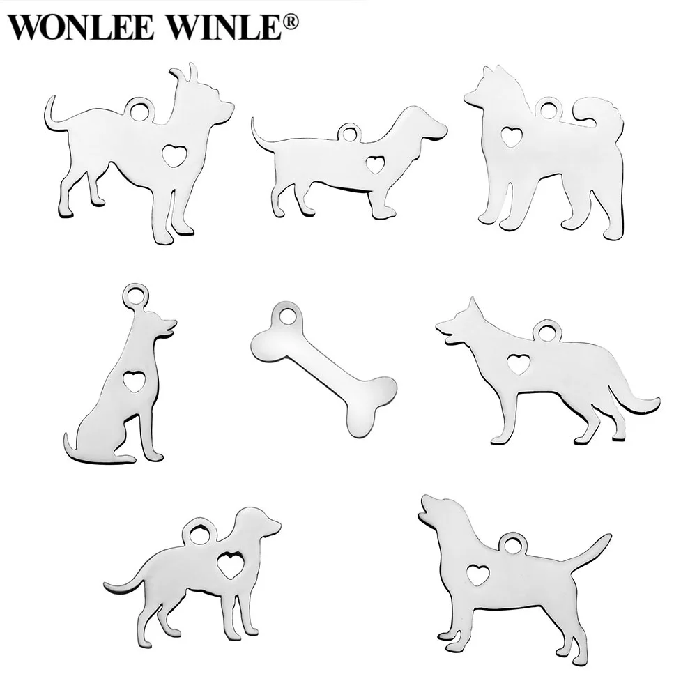 Подвески Wonlee Winle из нержавеющей стали полностью Полированные для браслета и