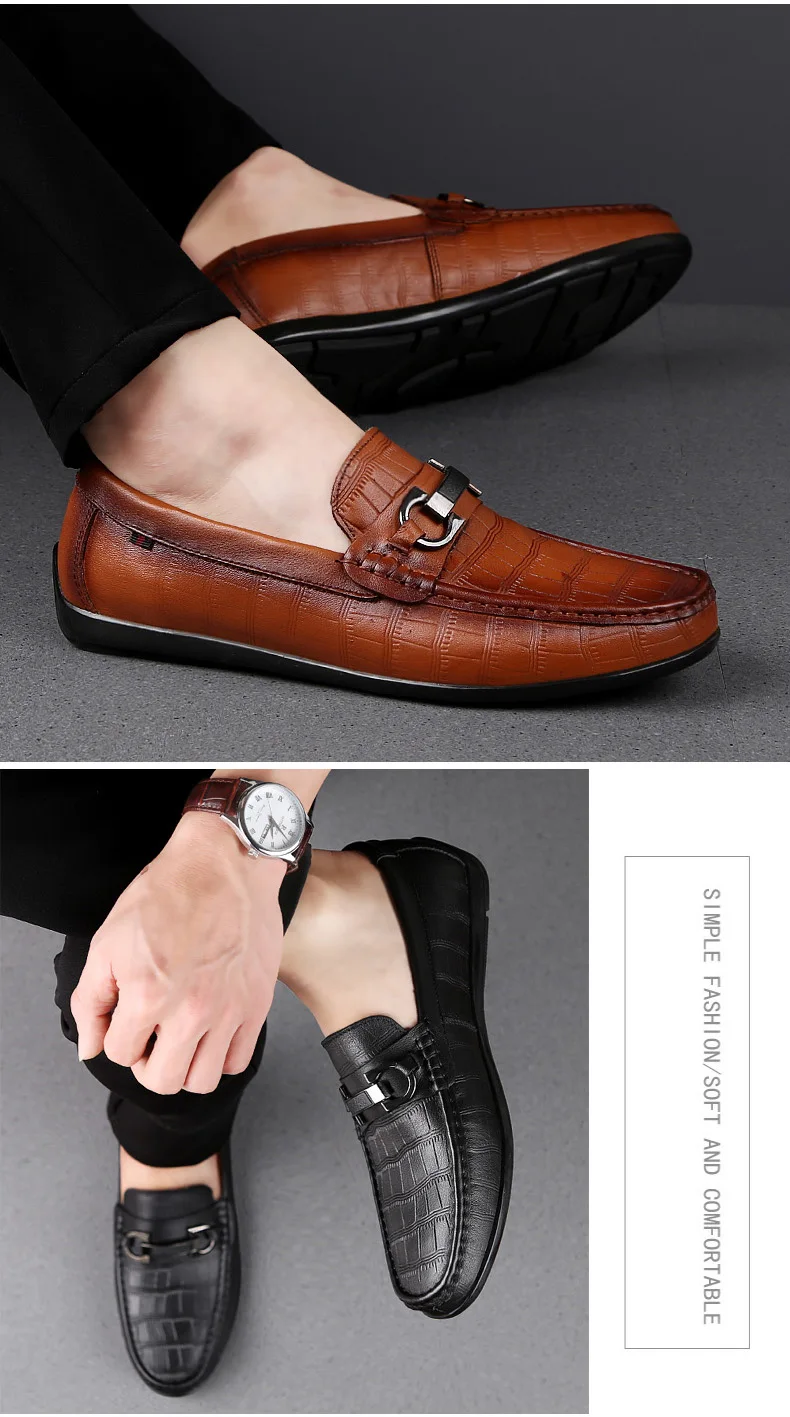 Мужская брендовая повседневная обувь в крокодиловом стиле; Мужская обувь для вождения; Лоферы для взрослых; мокасины на плоской подошве; летняя модная повседневная обувь в горошек