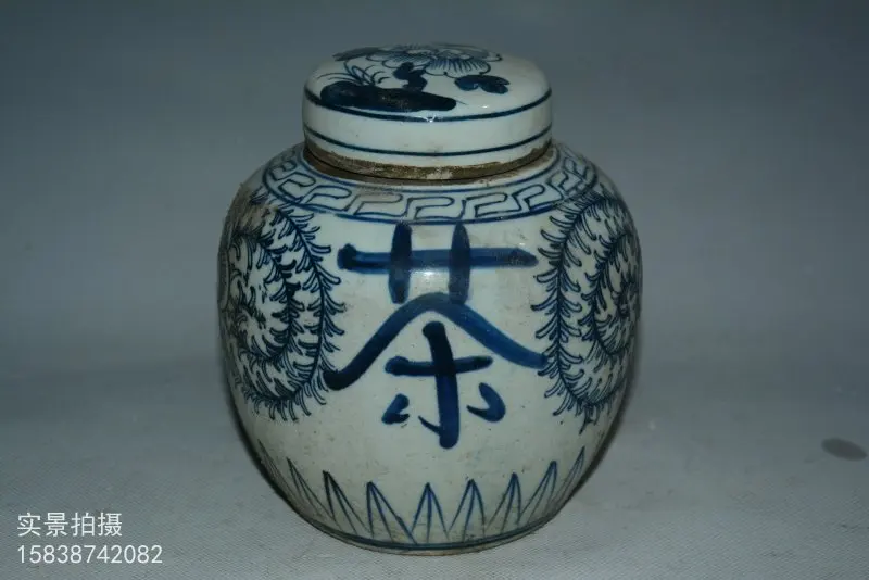 

antique QingDynasty porcelain jar,Blue&White pot,Flower,Hand-painted crafts,Decoration,collection & adornment,Free shipping